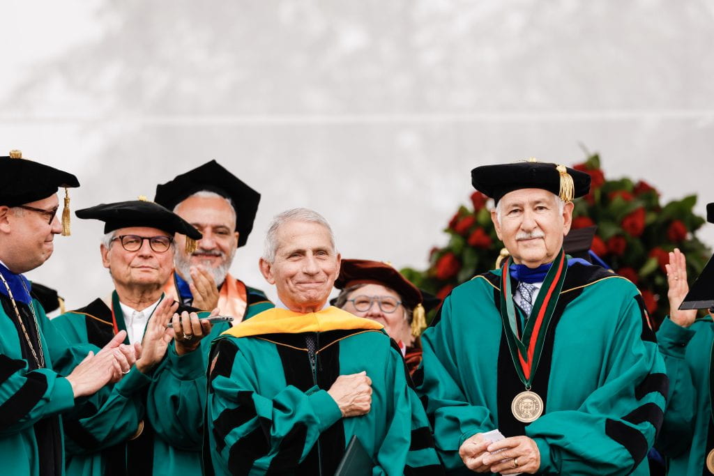 Anthony Fauci accepts his honorary degree